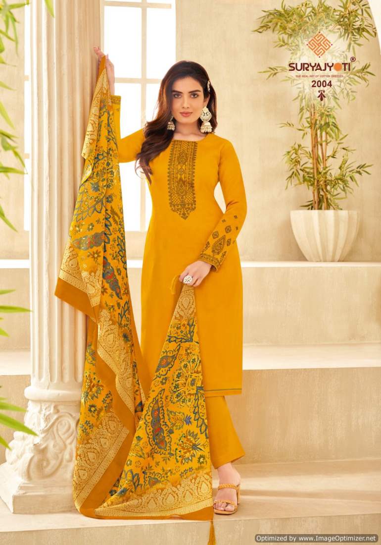Pal Vol 2 By Suryajyoti Printed Satin Cotton Dress Material Wholesale Market In Surat
